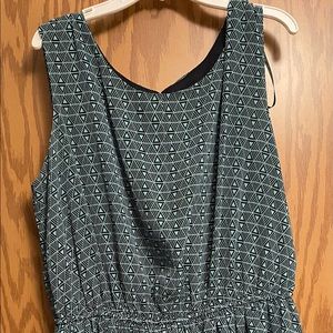 Enfocus Women size 14W.  Aqua and navy dress.